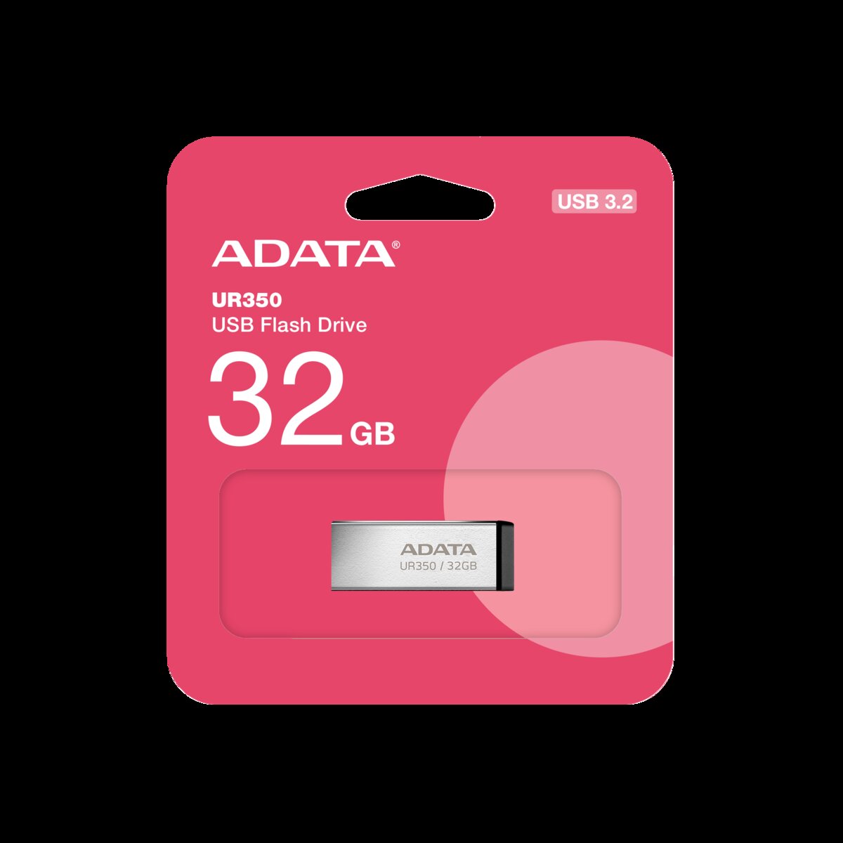 Флеш-накопичувач A-DATA USB 3.2 UR 350 32Gb Silver/Black (UR350-32G-RSR/BK) на картинке №5