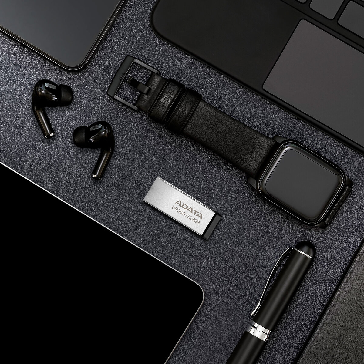 Flash A-DATA USB 3.2 UR 350 128Gb Silver/Black (UR350-128G-RSR/BK) смотреть фото №6