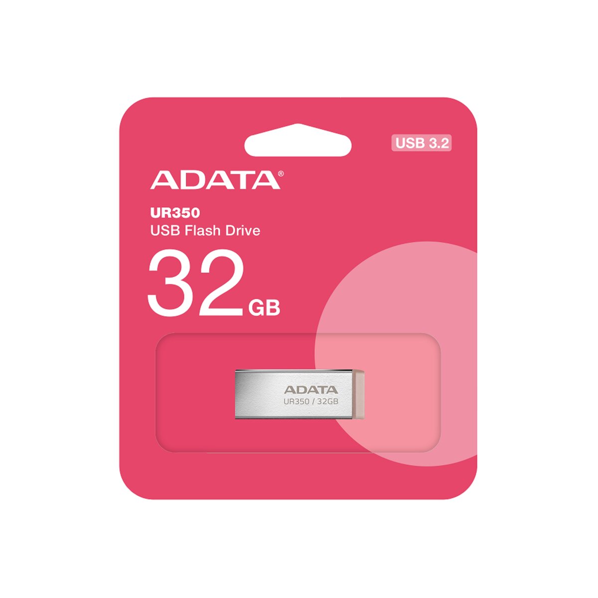 Флеш-накопичувач A-DATA USB 3.2 UR 350 32Gb Silver/Beige (UR350-32G-RSR/BG) на картинке №2