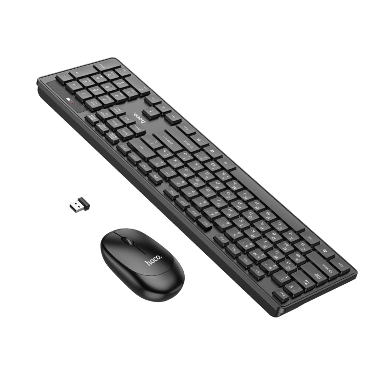 Клавіатура+миша HOCO GM17 Wireless business keyboard and mouse set(English Version) Black на малюнкі №4