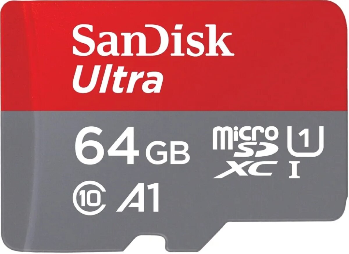 Карта памяті microSDXC (UHS-1) SanDisk Ultra 64Gb class 10 A1 (140Mb/s) (adapter SD) Imaging Packaging (SDSQUAB-064G-GN6IA) Фото 1 Карта памяті microSDXC (UHS-1) SanDisk Ultra 64Gb class 10 A1 (140Mb/s) (adapter SD) Imaging Packaging (SDSQUAB-064G-GN6IA) на картинке №1