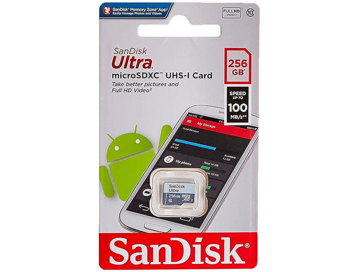 microSDXC (UHS-1) SanDisk Ultra 256Gb class 10 A1 (100Mb/s) (SDSQUNR-256G-GN3MN) смотреть фото №2