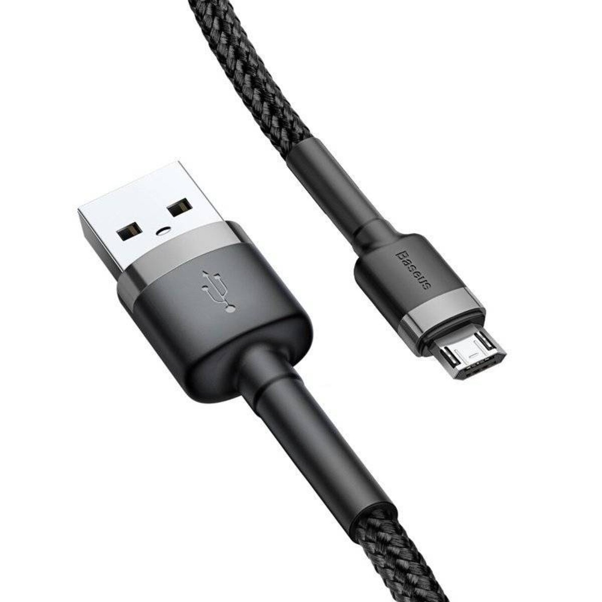 Кабель Baseus cafule Cable USB For Micro 2.4A 0.5M Gray+Black Фотографія №3 Кабель Baseus cafule Cable USB For Micro 2.4A 0.5M Gray+Black на малюнкі №3