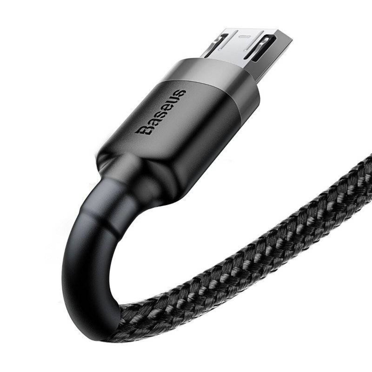 Кабель Baseus cafule Cable USB For Micro 2.4A 0.5M Gray+Black Фотографія №4 Кабель Baseus cafule Cable USB For Micro 2.4A 0.5M Gray+Black на малюнкі №4