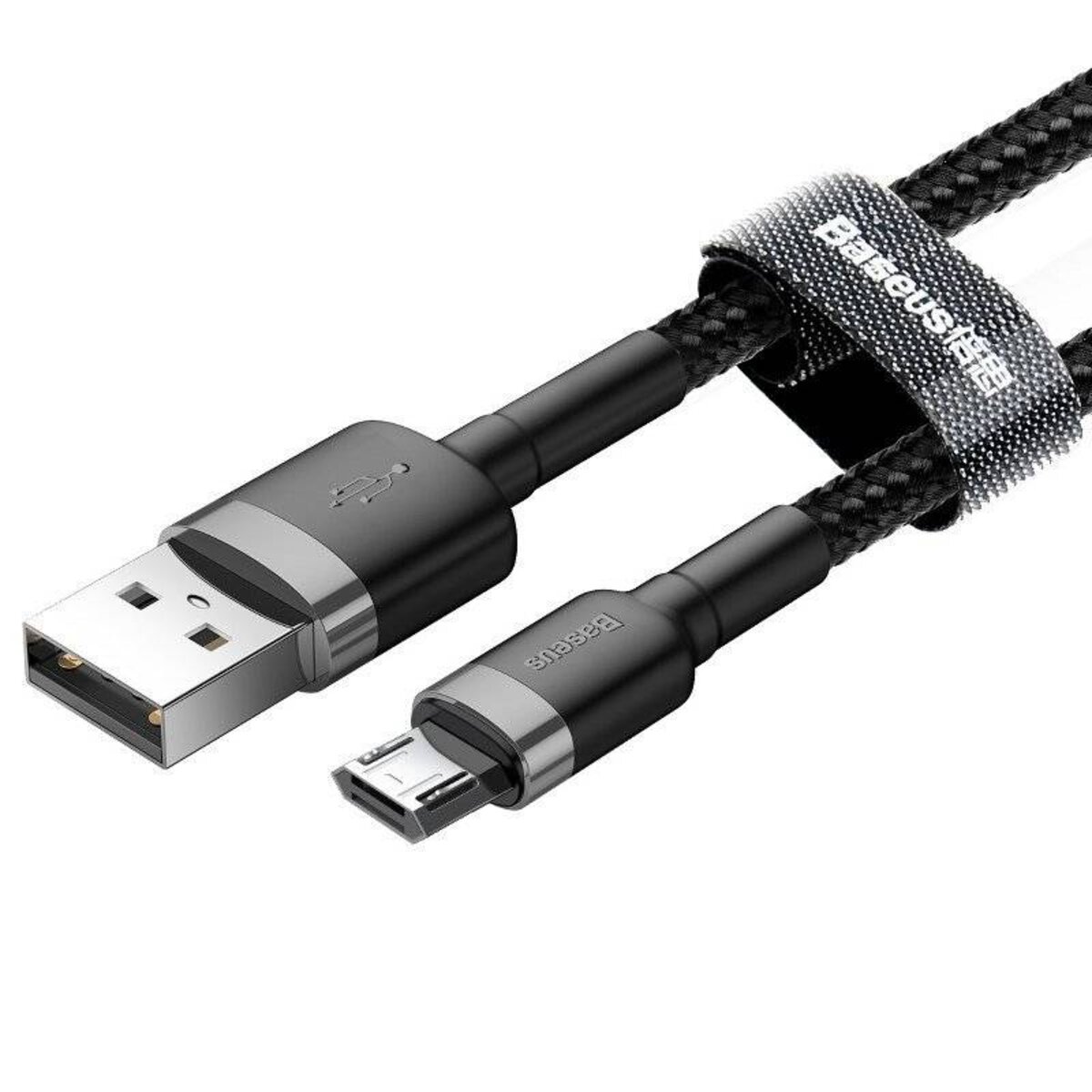 Кабель Baseus cafule Cable USB For Micro 2.4A 0.5M Gray+Black Фотографія №2 Кабель Baseus cafule Cable USB For Micro 2.4A 0.5M Gray+Black на малюнкі №2