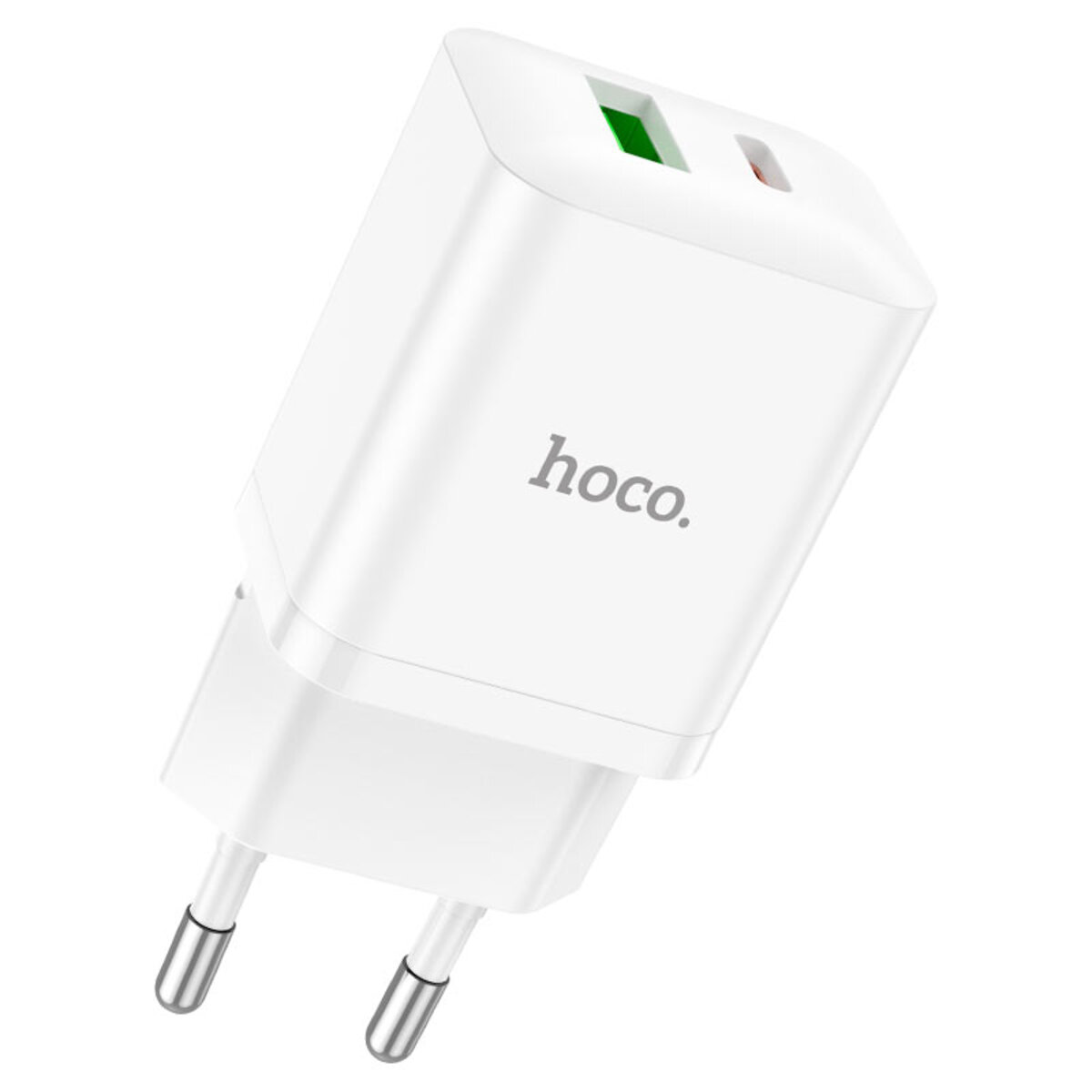 Мережевий зарядний пристрій HOCO N28 Founder PD20W+QC3.0 charger White на малюнкі №1
