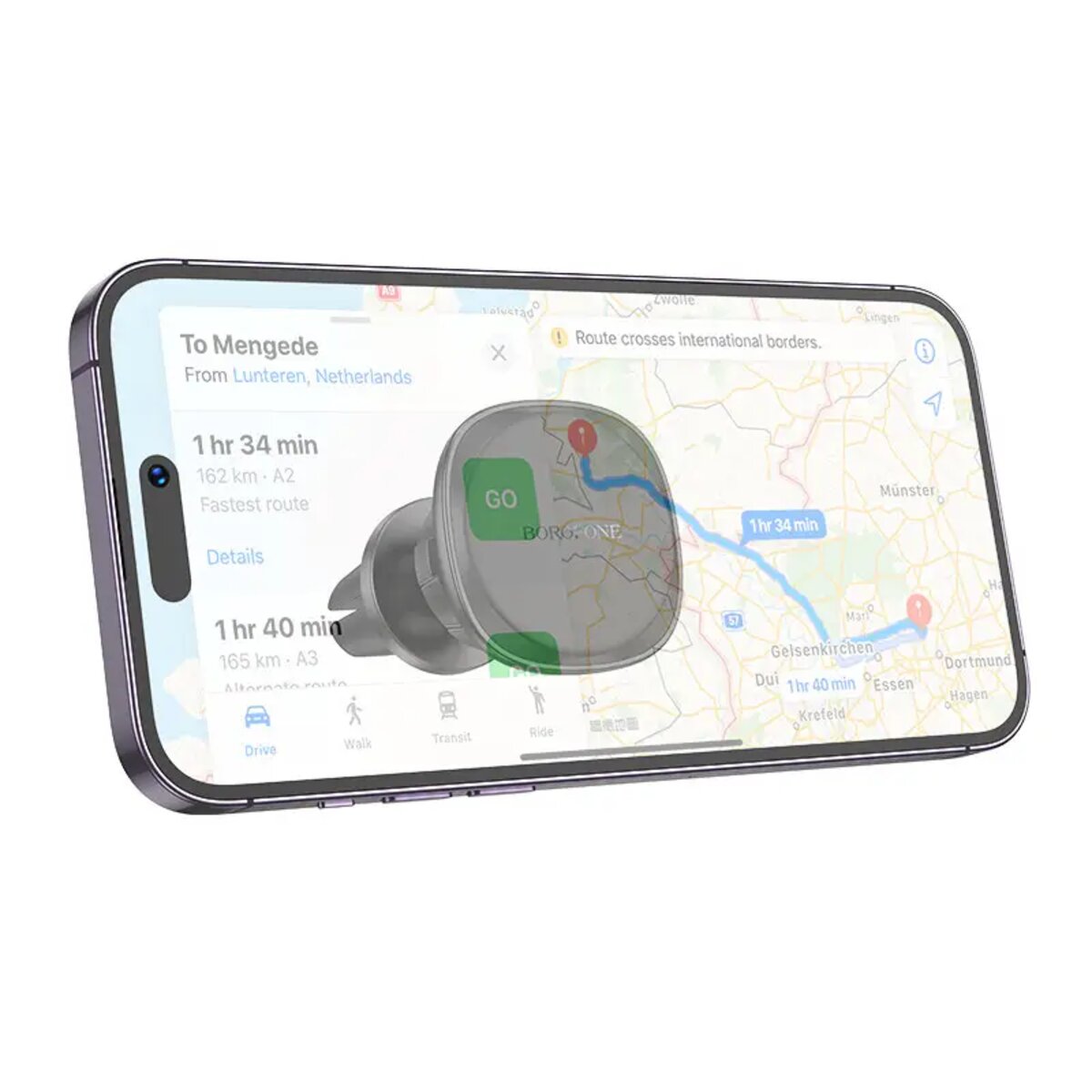 Автотримач для телефона BOROFONE BH102 Cloud magnetic car holder(air outlet) Black на малюнкі №6