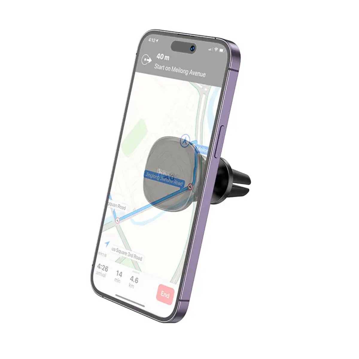 Автотримач для телефона BOROFONE BH102 Cloud magnetic car holder(air outlet) Black на малюнкі №7