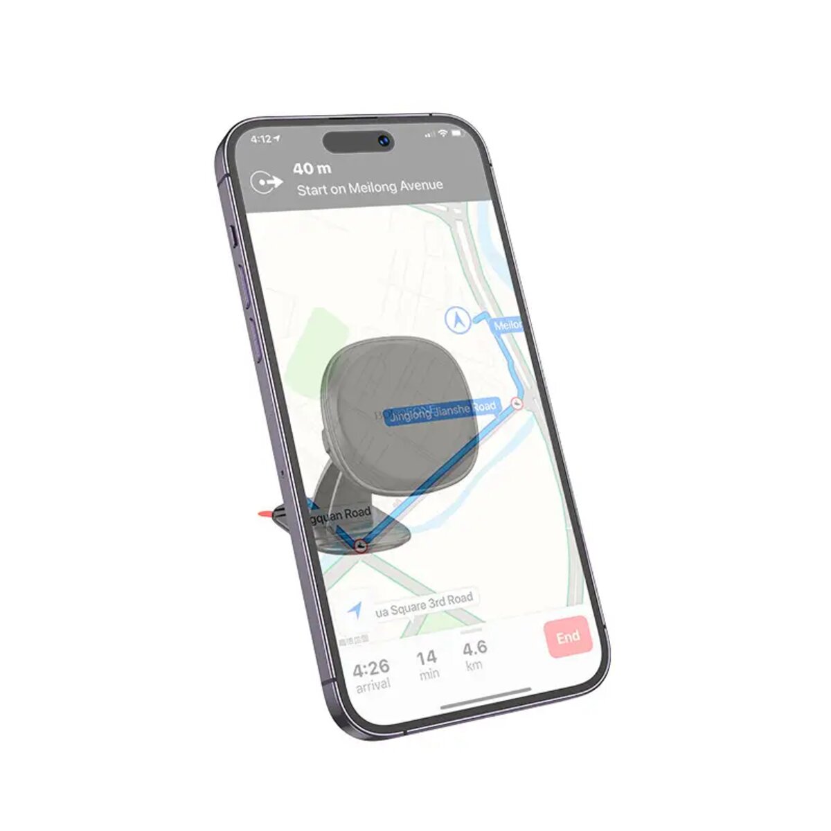 Автотримач для телефона BOROFONE BH103 Cloud magnetic car holder(center console) Black на малюнкі №7