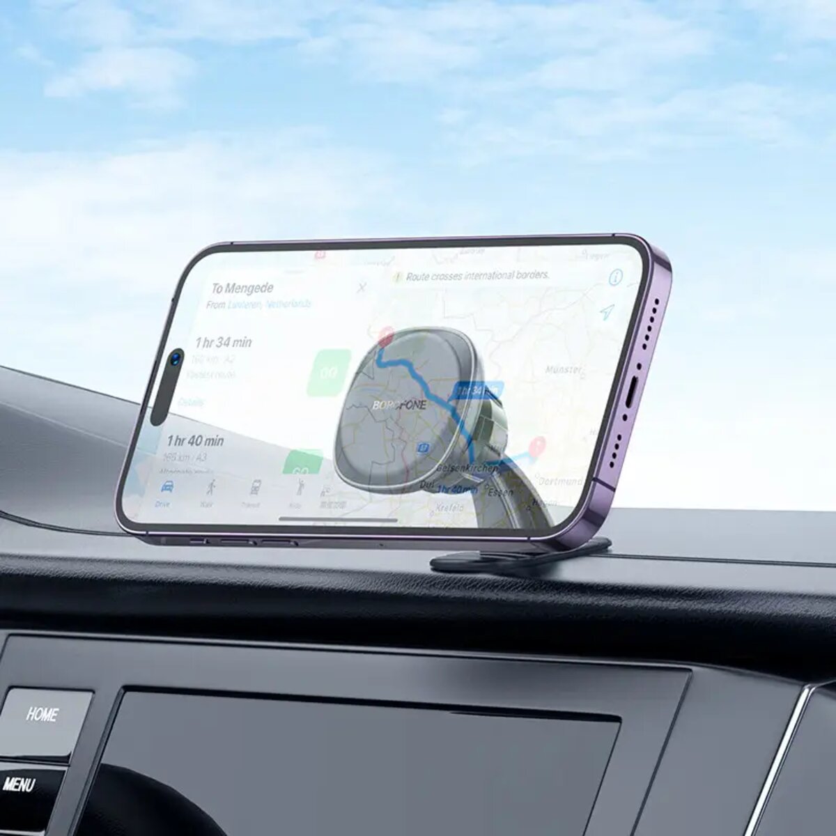 Автотримач для телефона BOROFONE BH103 Cloud magnetic car holder(center console) Black на картинке №8