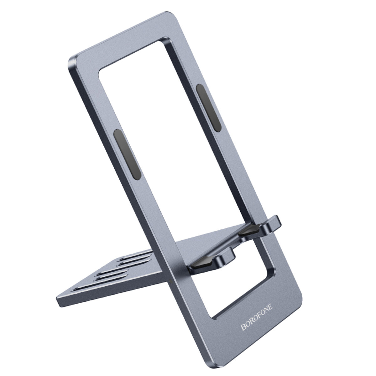 Тримач для мобільного BOROFONE BH112 Kerry metal folding desktop stand Metal Gray (6941991109980) смотреть фото №2