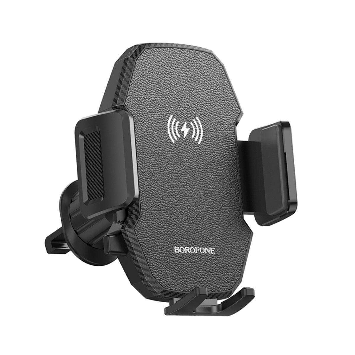 Автотримач для телефона з БЗП BOROFONE BH213 Adelante wireless fast charging car holder(air outlet) Black (6941991109775) на картинке №4