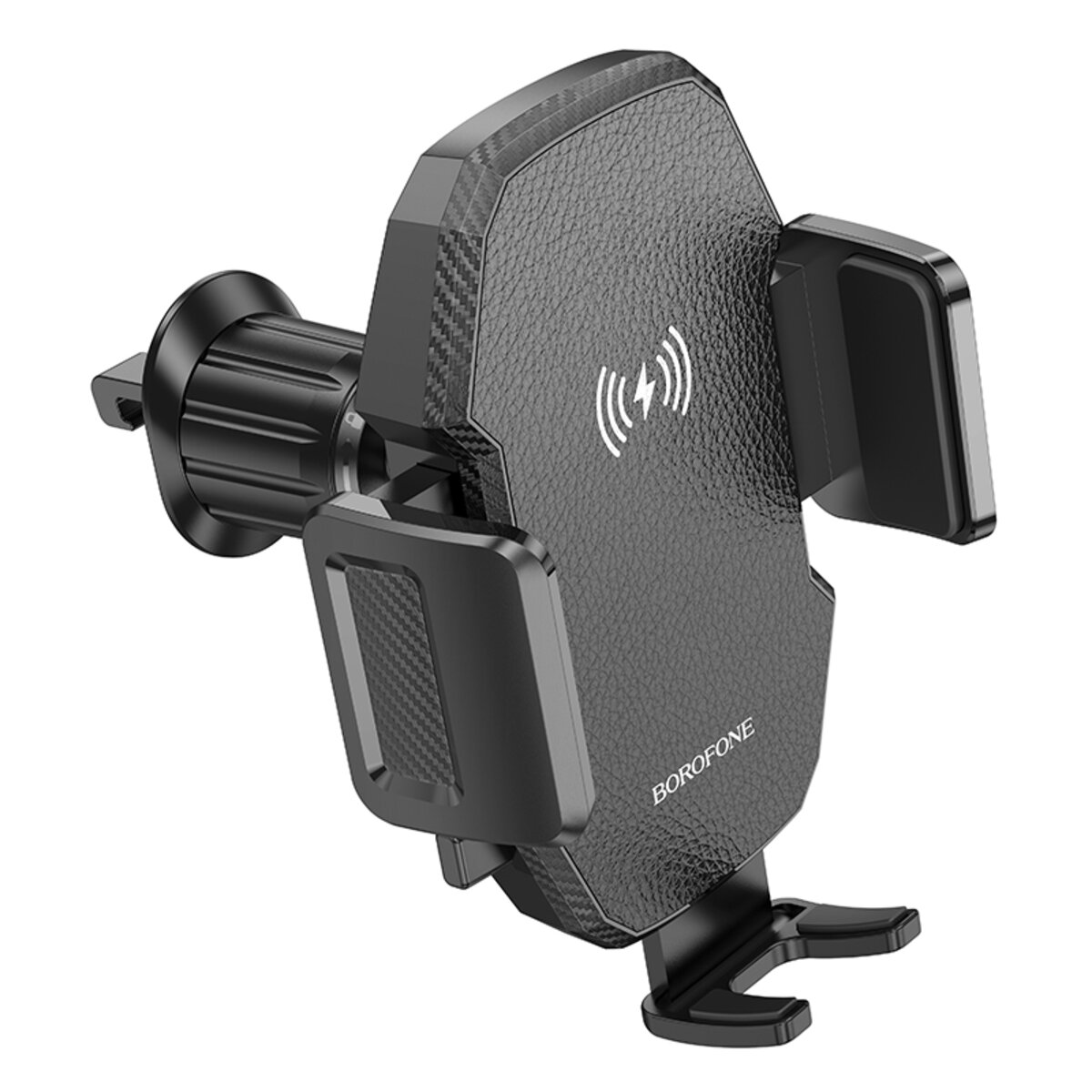 Автотримач для телефона з БЗП BOROFONE BH213 Adelante wireless fast charging car holder(air outlet) Black (6941991109775) на картинке №2