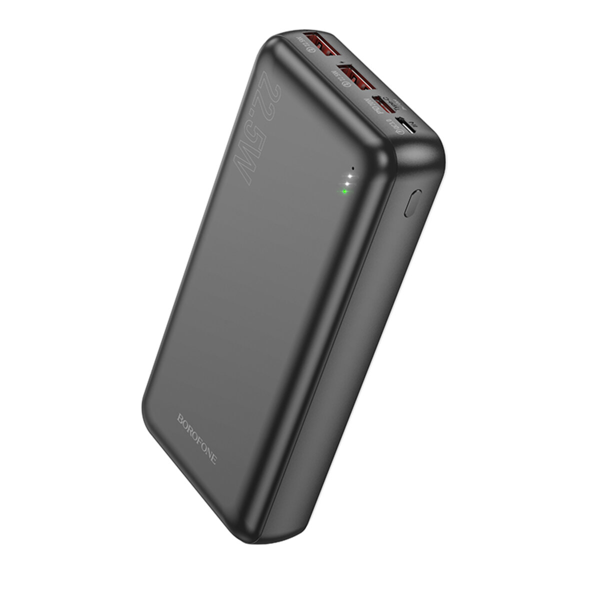Зовнішній акумулятор BOROFONE BJ38A Power 22.5W+PD20W fully compatible power bank(20000mAh) Black на картинке №1
