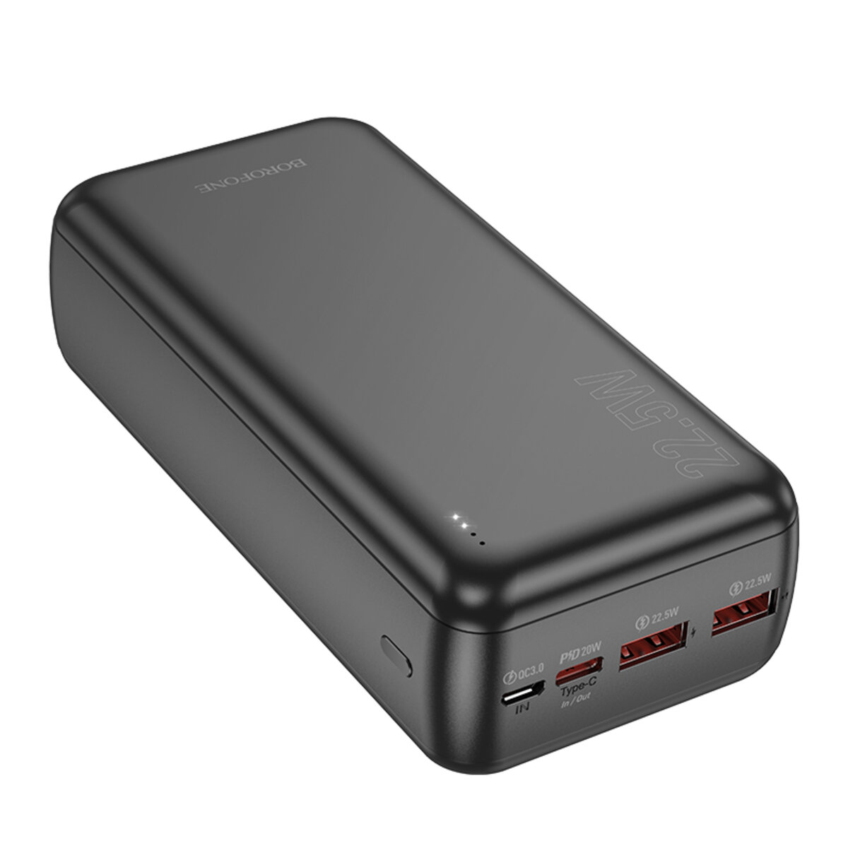 Зовнішній акумулятор BOROFONE BJ38B Power 22.5W+PD20W fully compatible power bank(30000mAh) Black (6941991105609) на картинке №2