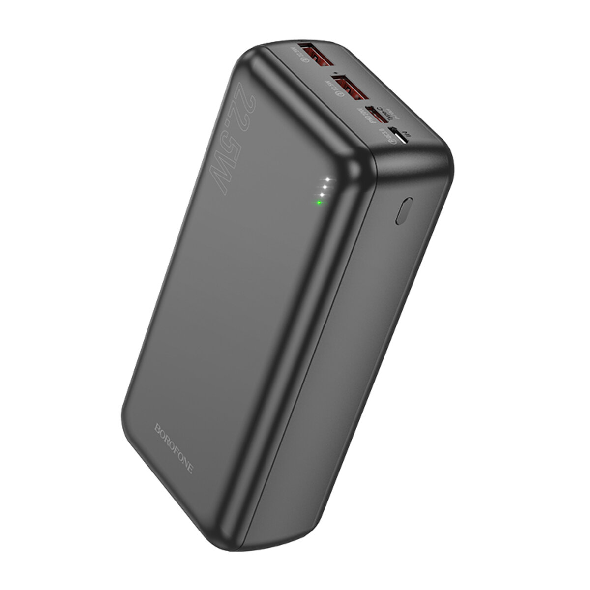Зовнішній акумулятор BOROFONE BJ38B Power 22.5W+PD20W fully compatible power bank(30000mAh) Black (6941991105609) на картинке №1