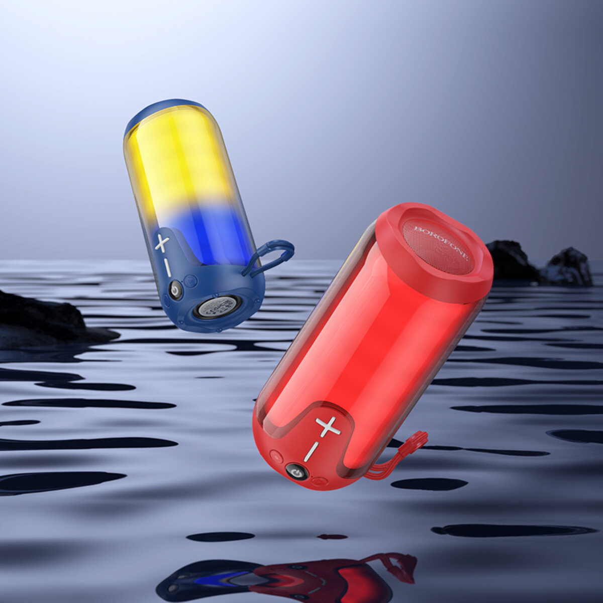 Портативна колонка BOROFONE BR33 Pulse color sports BT speaker Navy Blue на картинке №3