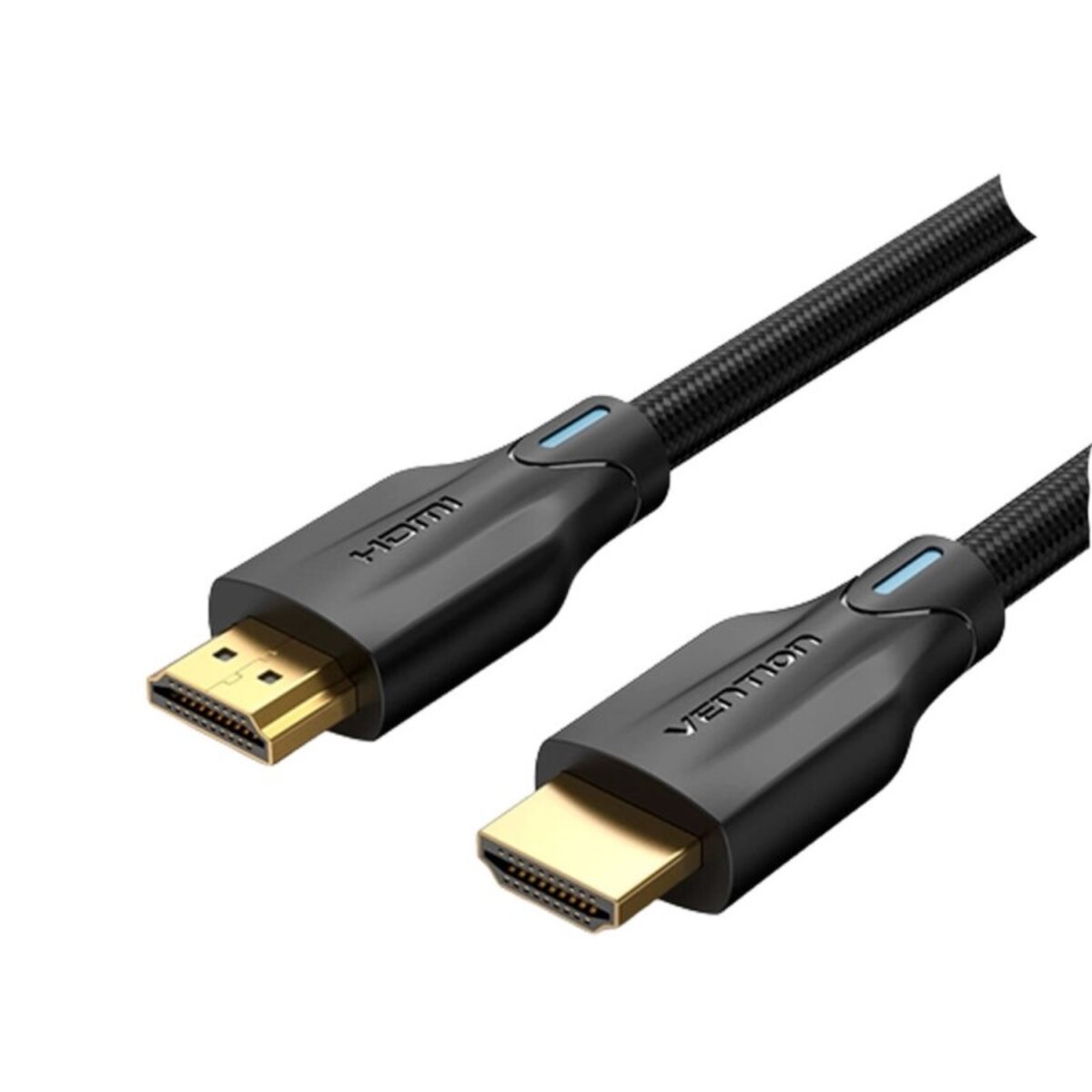 Кабель Vention Cotton Braided 8K HDMI-HDMI v2.1 Cable 1M Black (AAUBF) Фотографія №1 Кабель Vention Cotton Braided 8K HDMI-HDMI v2.1 Cable 1M Black (AAUBF) на малюнкі №1