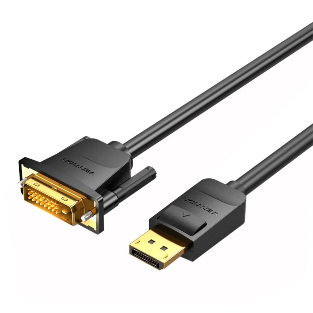 Кабель Vention DP to DVI Cable 2M Black (HAFBH) Фотографія №1 Кабель Vention DP to DVI Cable 2M Black (HAFBH) на малюнкі №1