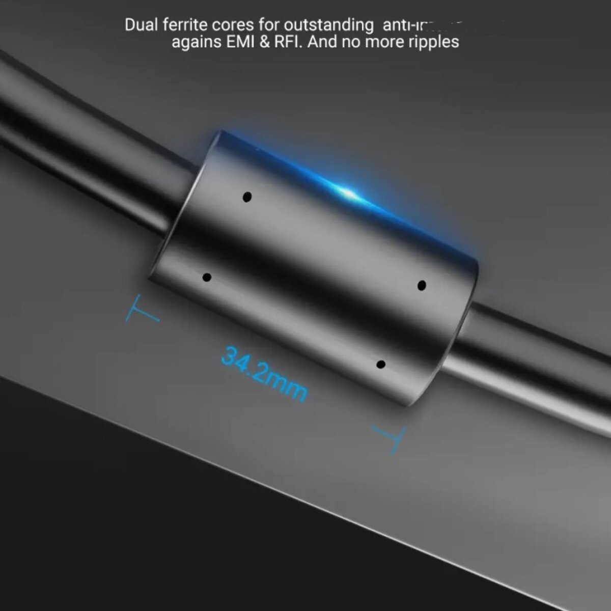 Кабель Vention VGA(3+6) Male to Male Cable with ferrite cores 3M Black (DAEBI) на картинке №5