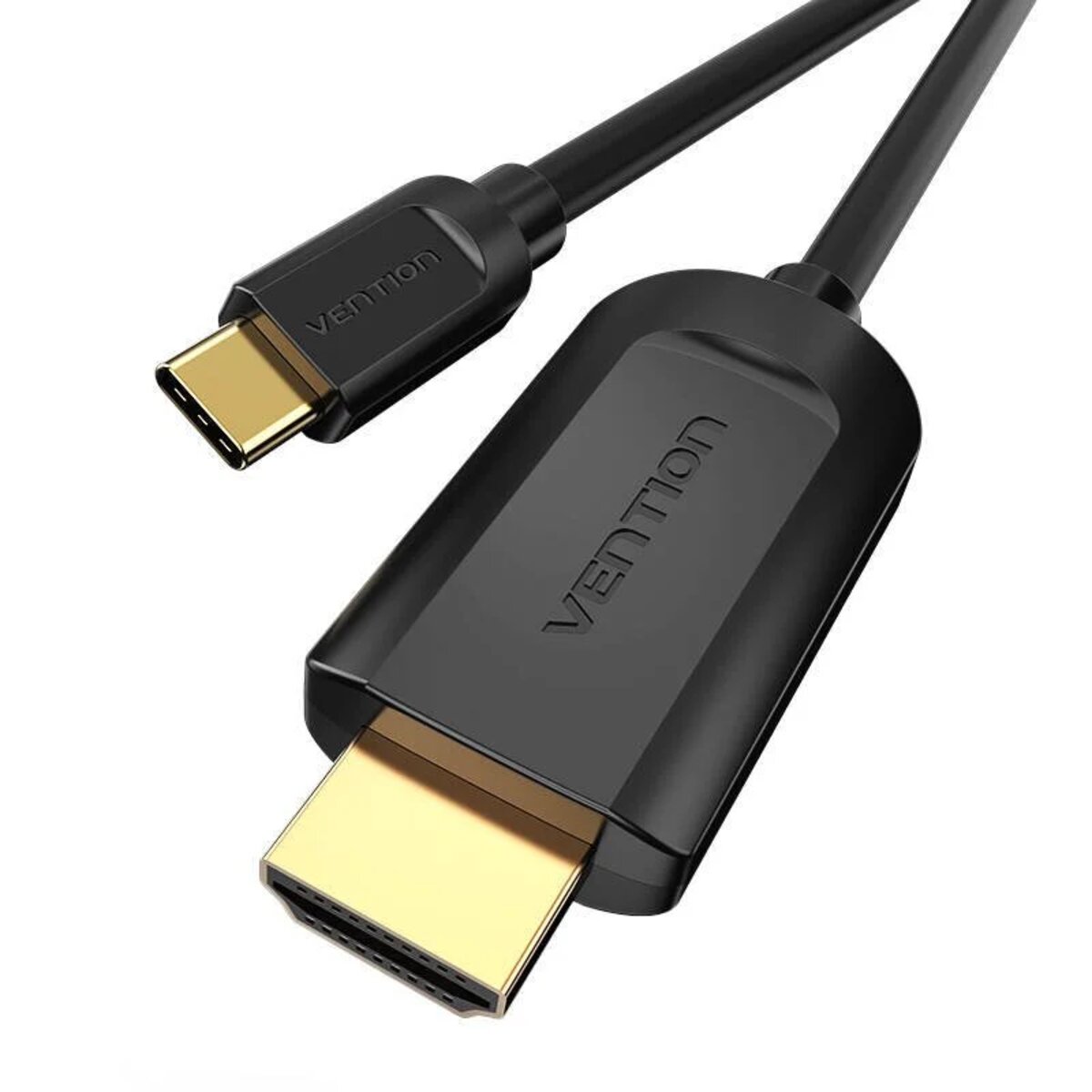 Кабель Vention Type-C to HDMI 4K 30Hz Cable 1M Black (CGUBF) Фотографія №2 Кабель Vention Type-C to HDMI 4K 30Hz Cable 1M Black (CGUBF) на малюнкі №2