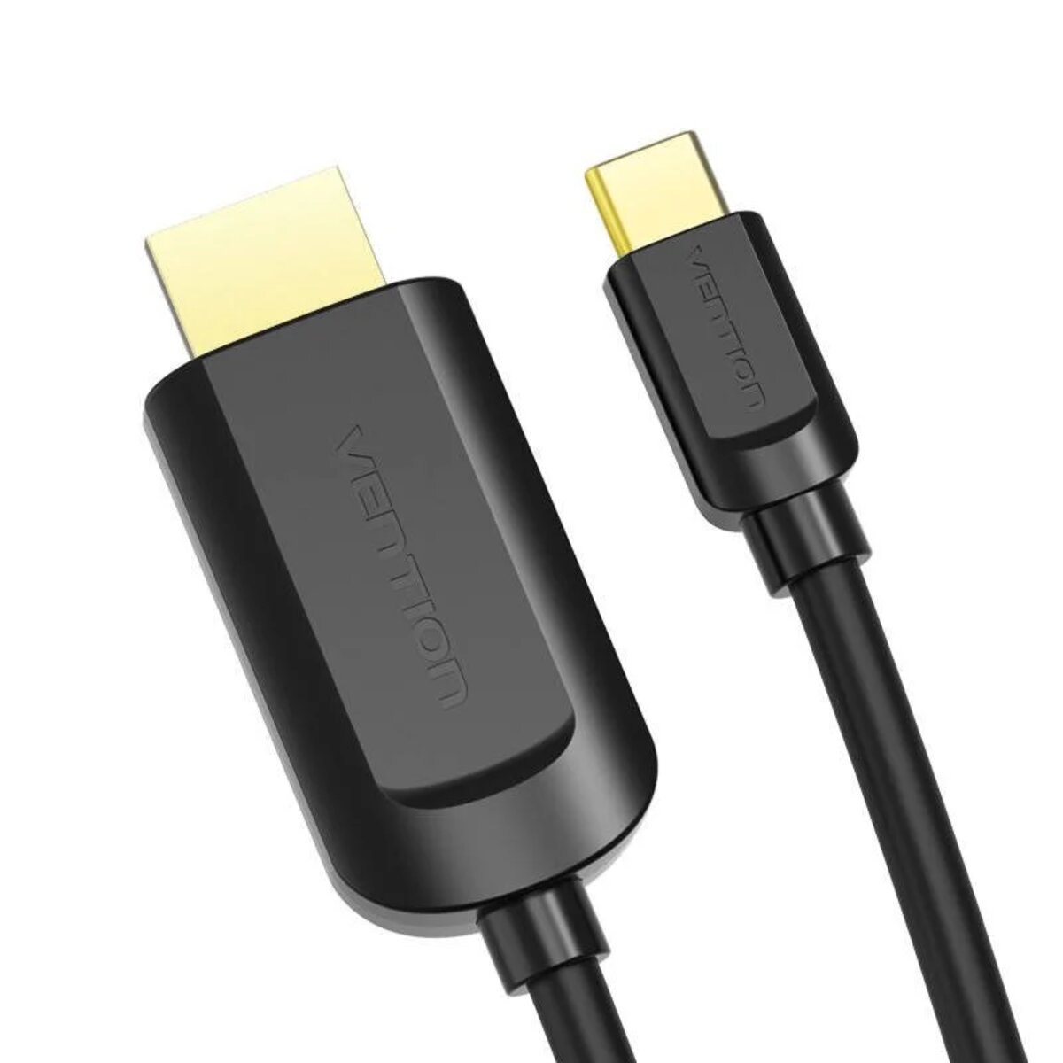 Кабель Vention Type-C to HDMI 4K 30Hz Cable 1M Black (CGUBF) Фотографія №4 Кабель Vention Type-C to HDMI 4K 30Hz Cable 1M Black (CGUBF) на малюнкі №4
