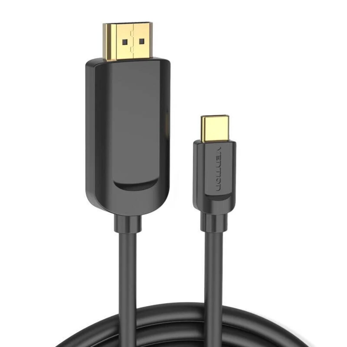 Кабель Vention Type-C to HDMI 4K 30Hz Cable 1M Black (CGUBF) Фотографія №1 Кабель Vention Type-C to HDMI 4K 30Hz Cable 1M Black (CGUBF) на малюнкі №1