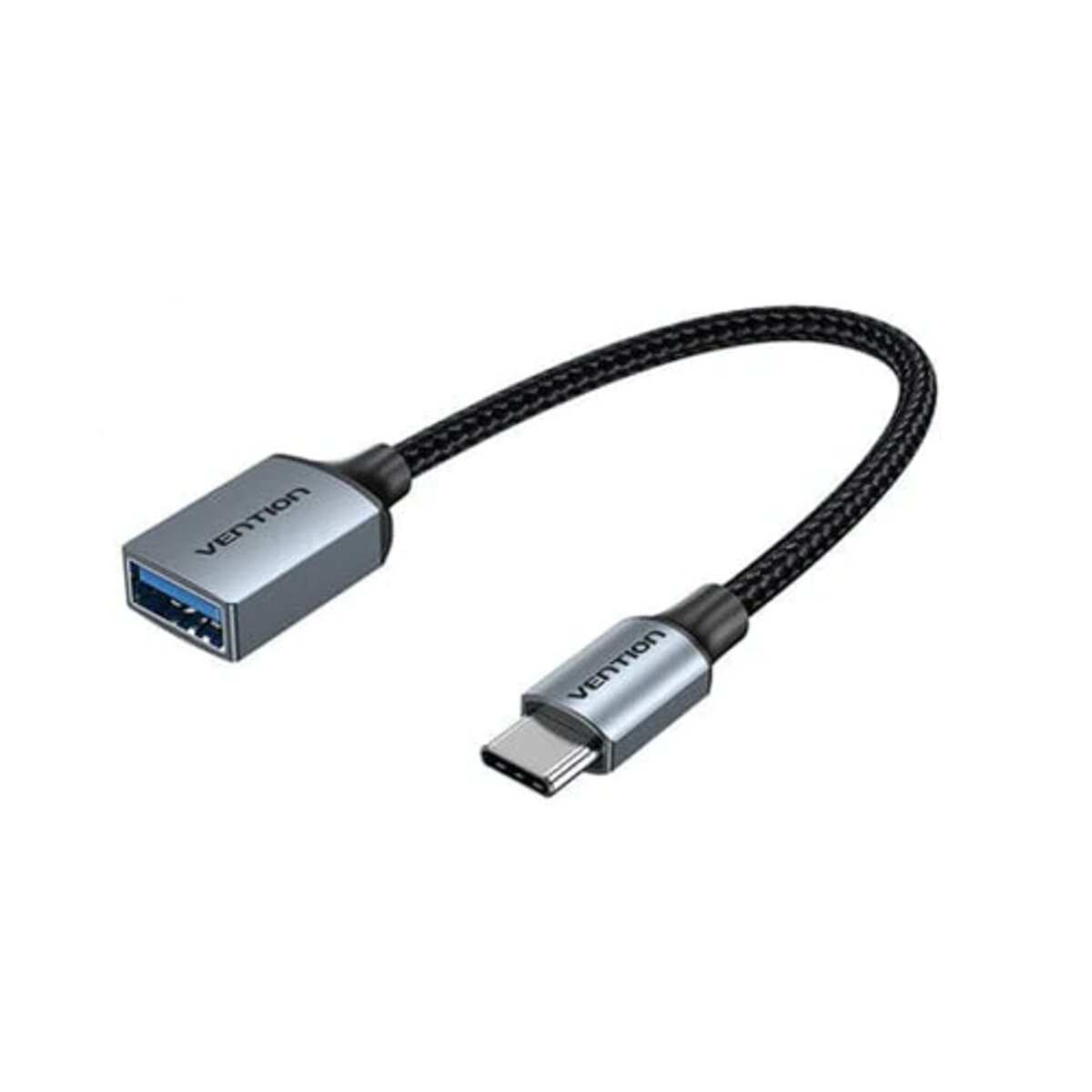 Кабель-перехiдник Vention USB 3.0 C Male to A Female OTG Cable 0.15M Gray Aluminum Alloy Type (CCXHB) Фотографія №1 Кабель-перехiдник Vention USB 3.0 C Male to A Female OTG Cable 0.15M Gray Aluminum Alloy Type (CCXHB) на малюнкі №1