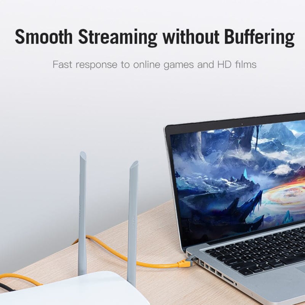 Мережевий кабель Vention Cat.6A SFTP Patch Cable 1.5M Yellow на картинке №4