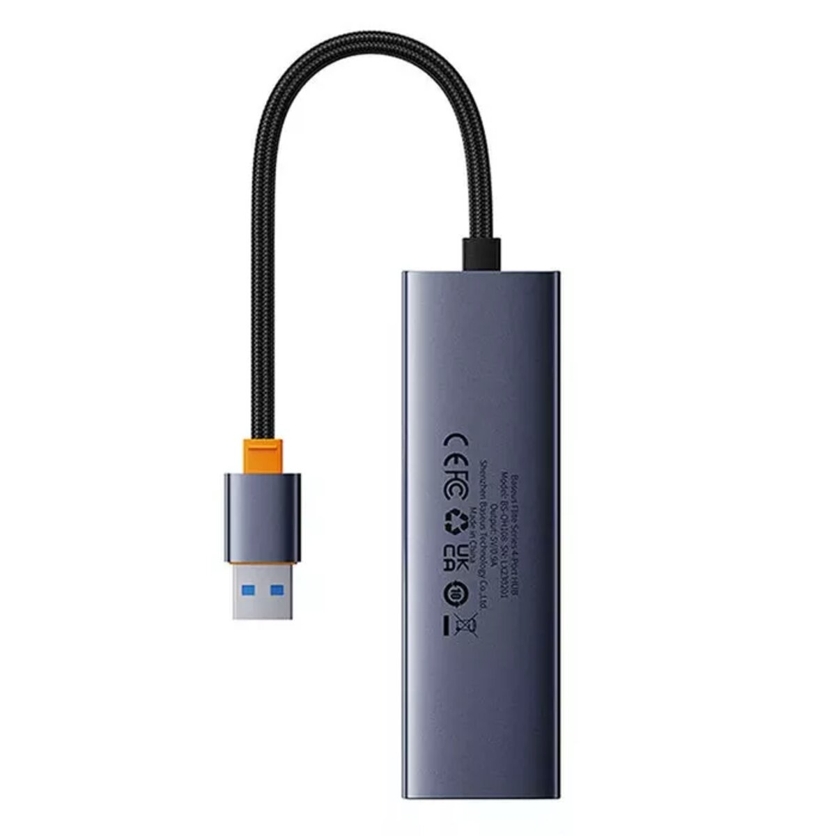 USB-хаб Baseus UltraJoy Series 4-Port HUB Space Grey(USBA to USB3.0*4) Фотографія №5 USB-хаб Baseus UltraJoy Series 4-Port HUB Space Grey(USBA to USB3.0*4) на малюнкі №5