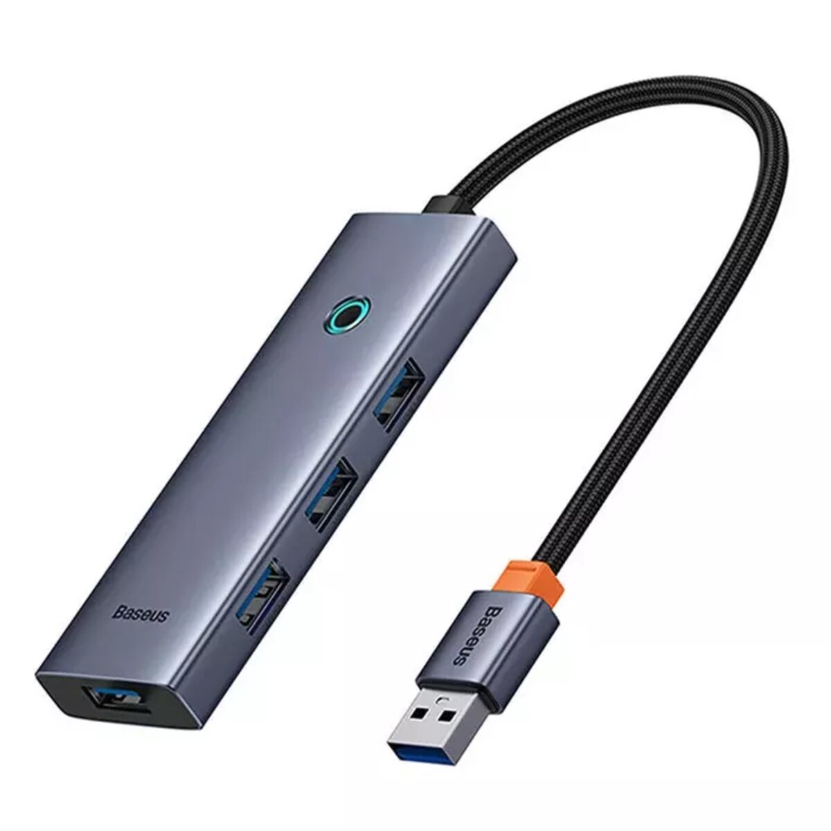 USB-хаб Baseus UltraJoy Series 4-Port HUB Space Grey(USBA to USB3.0*4) Фотографія №4 USB-хаб Baseus UltraJoy Series 4-Port HUB Space Grey(USBA to USB3.0*4) на малюнкі №4