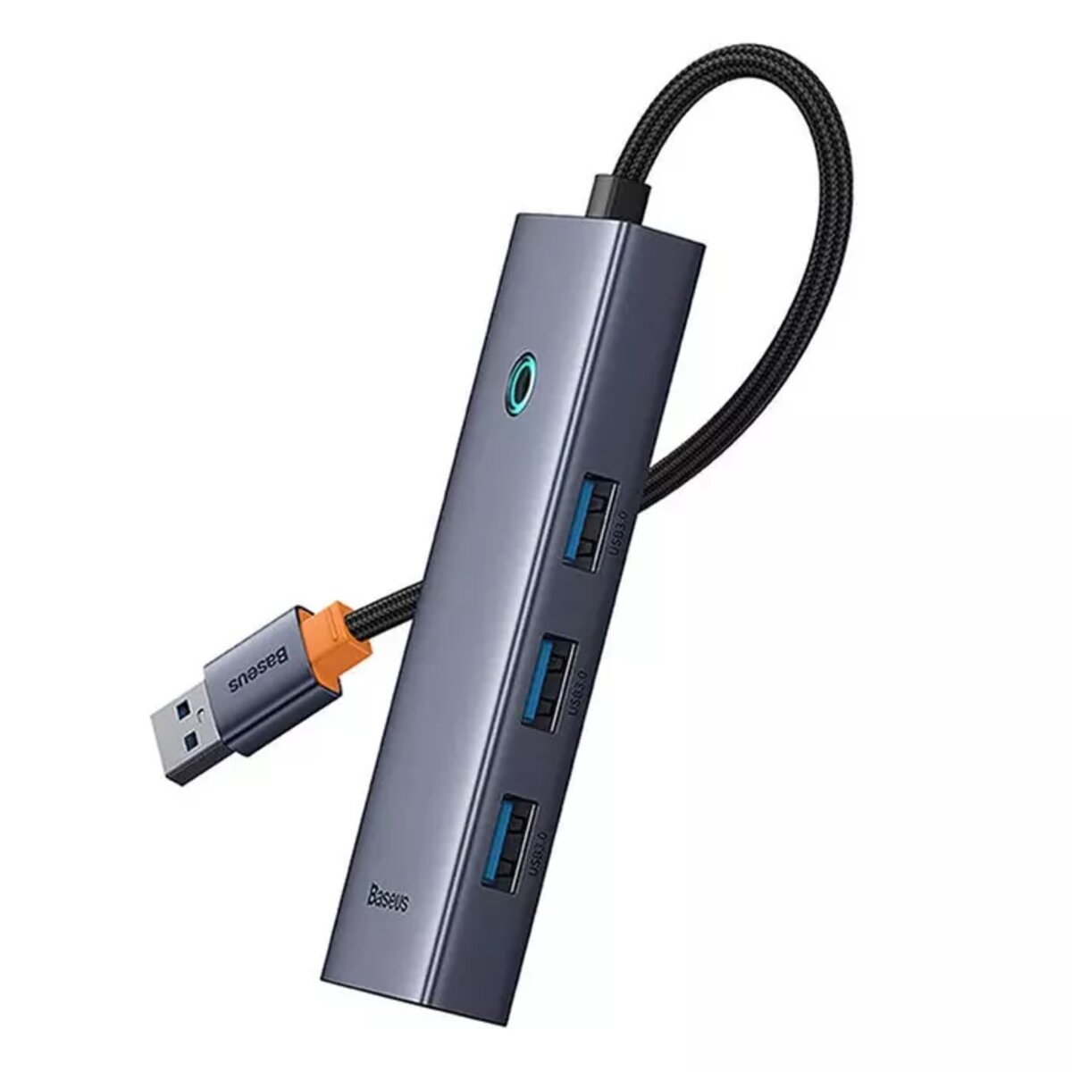 USB-хаб Baseus UltraJoy Series 4-Port HUB Space Grey(USBA to USB3.0*4) Фотографія №1 USB-хаб Baseus UltraJoy Series 4-Port HUB Space Grey(USBA to USB3.0*4) на малюнкі №1