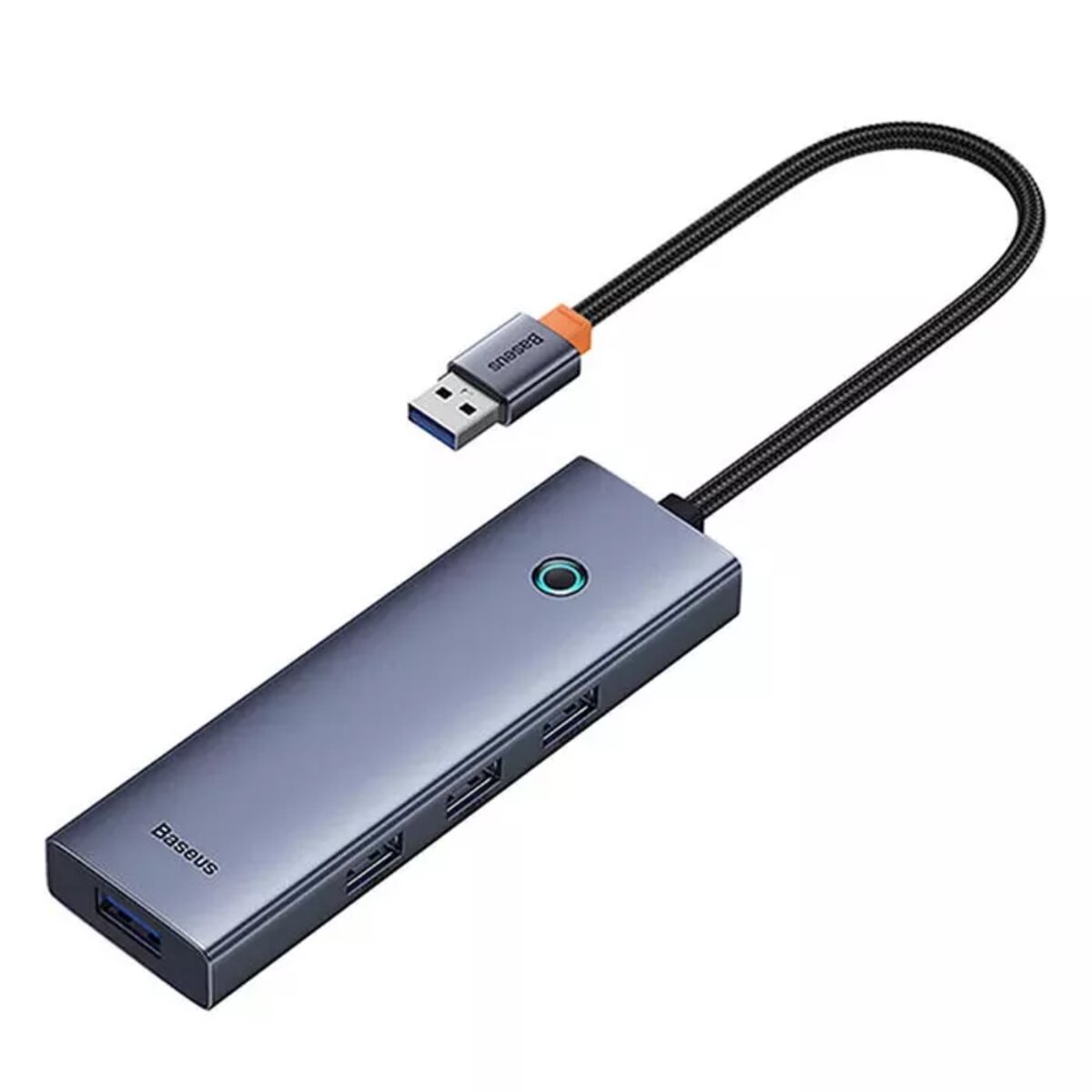 USB-хаб Baseus UltraJoy Series 4-Port HUB Space Grey(USBA to USB3.0*4) Фотографія №3 USB-хаб Baseus UltraJoy Series 4-Port HUB Space Grey(USBA to USB3.0*4) на малюнкі №3