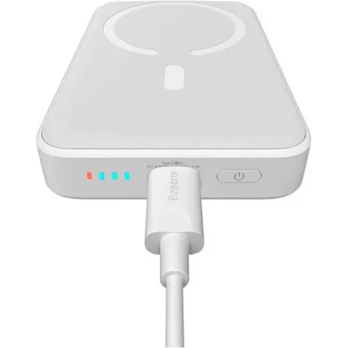 Зовнішній акумулятор Baseus Magnetic Mini Wireless Fast Charge Power Bank 10000mAh 20W White на малюнкі №3