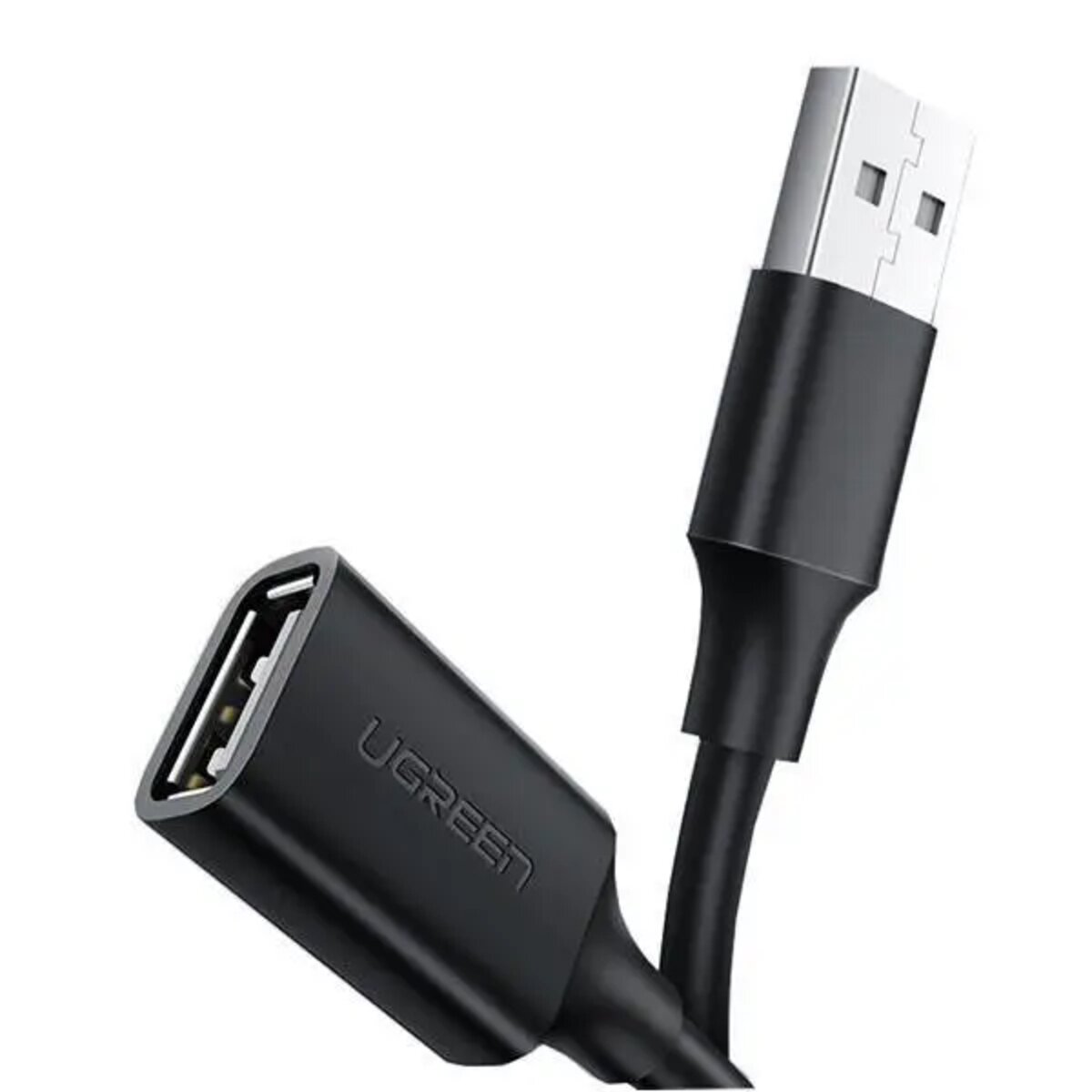 Кабель UGREEN US103 USB 2.0 A Male to A Female Cable 1m (Black)(UGR-10314) на малюнкі №2