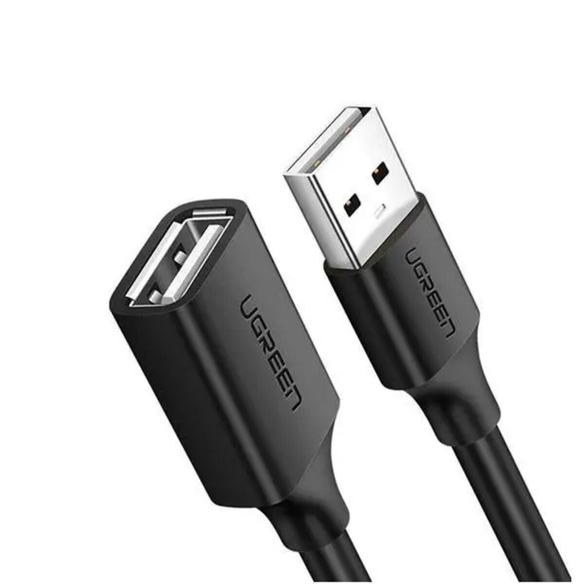 Кабель UGREEN US103 USB 2.0 A Male to A Female Cable 1m (Black)(UGR-10314) на малюнкі №1