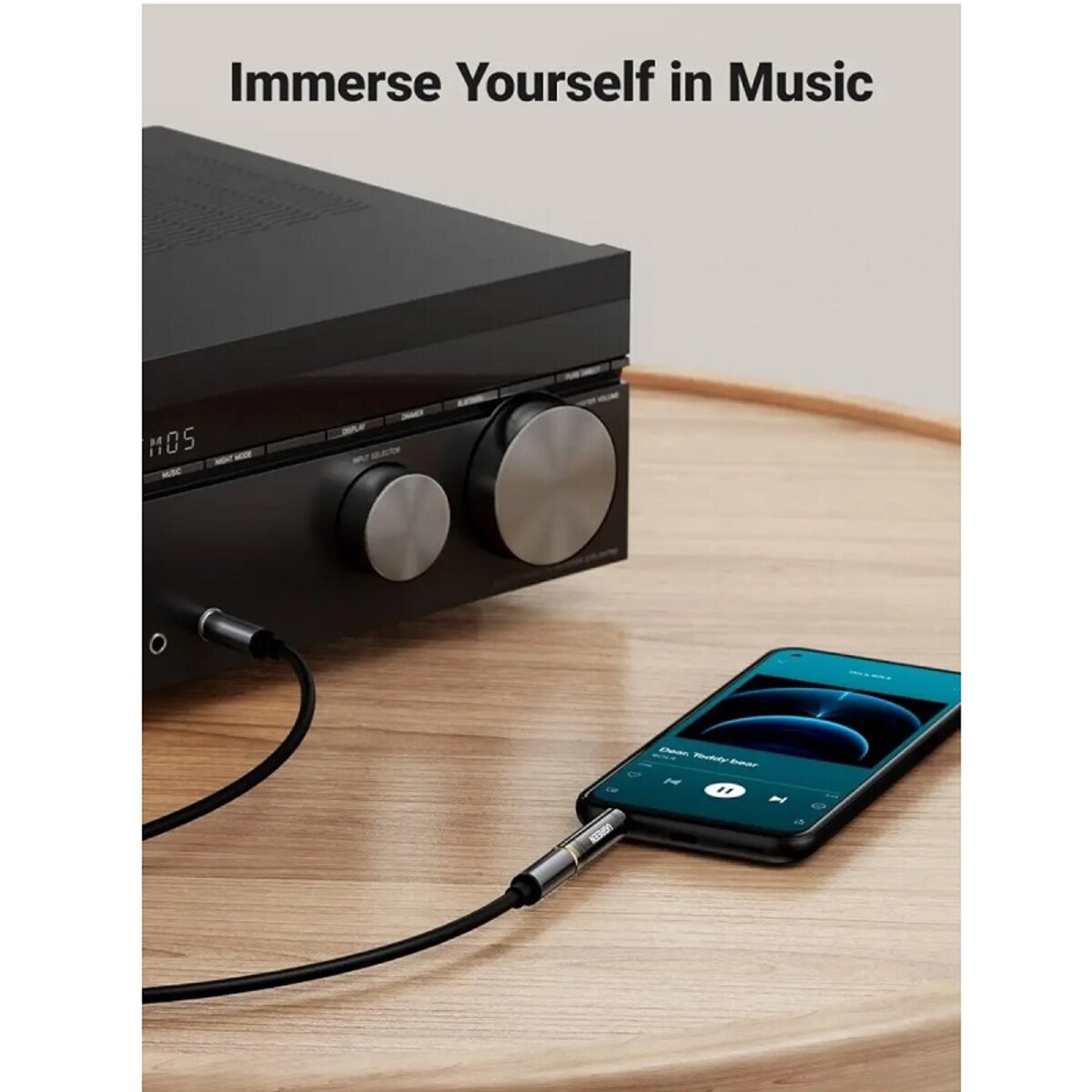 Аудіо адаптер UGREEN AV168 3.5mm Male to 6.35mm Female Adapter 1pcs(UGR-60711) на картинке №6