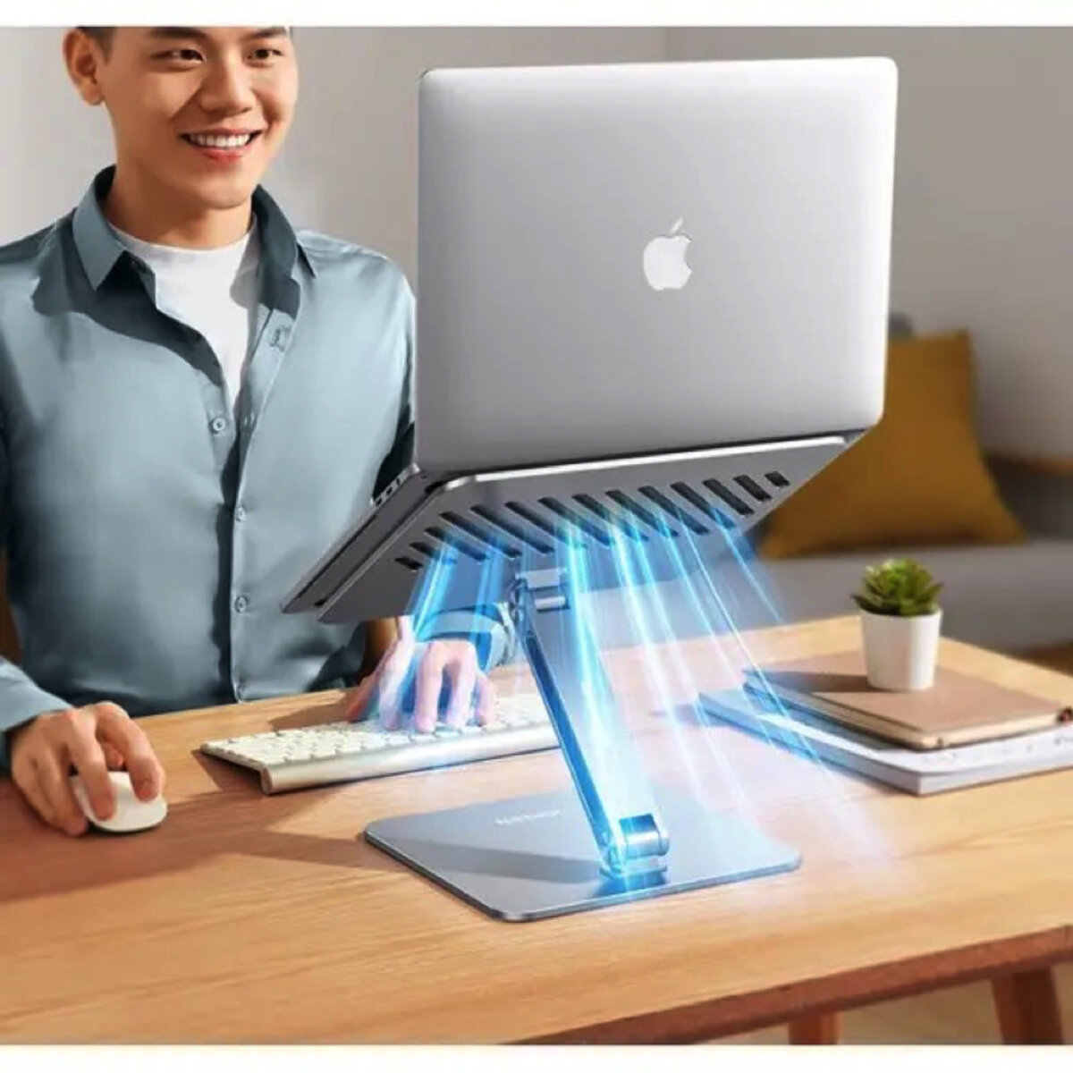 Підставка для ноутбука UGREEN LP339 Adjustable Laptop Stand (Silver)(UGR-40291) Фото 4 Підставка для ноутбука UGREEN LP339 Adjustable Laptop Stand (Silver)(UGR-40291) на картинке №4