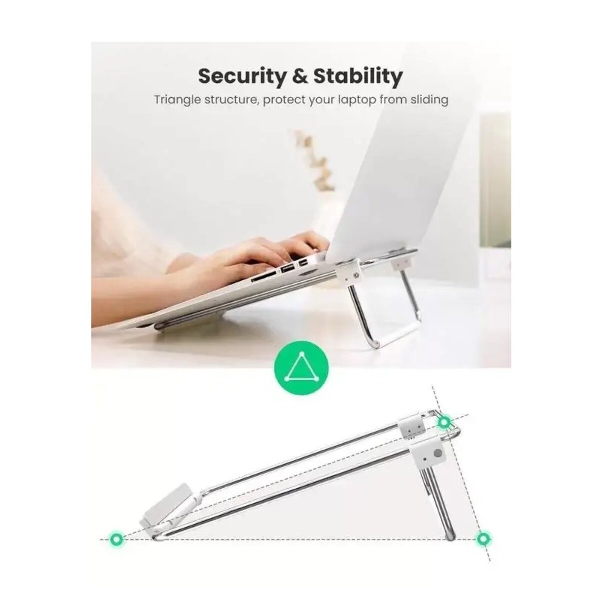 Підставка для ноутбука UGREEN LP230 Desktop Laptop Stand (Silver)(UGR-80348) на малюнкі №5