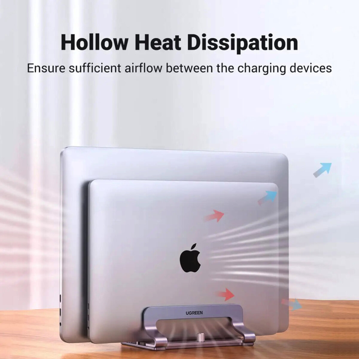 Підставка для ноутбука UGREEN LP258 Vertical Laptop Stand (Dual-slot)(UGR-60643) на картинке №8