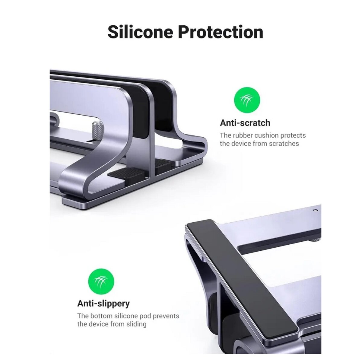Підставка для ноутбука UGREEN LP258 Vertical Laptop Stand (Dual-slot)(UGR-60643) на картинке №6