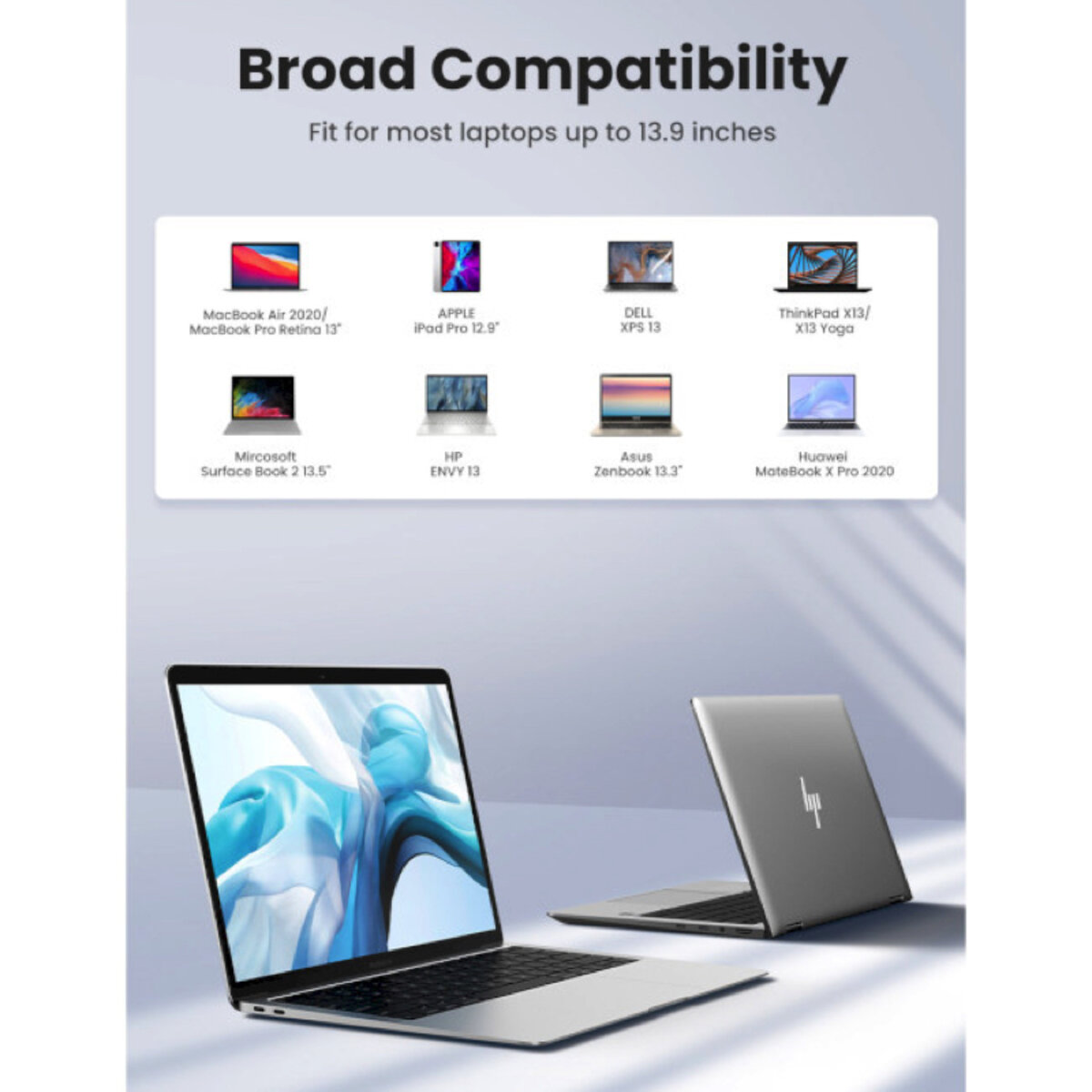 Сумка UGREEN LP437 Laptop Bag 13-13.9 (Gray)(UGR-20448) на малюнкі №5