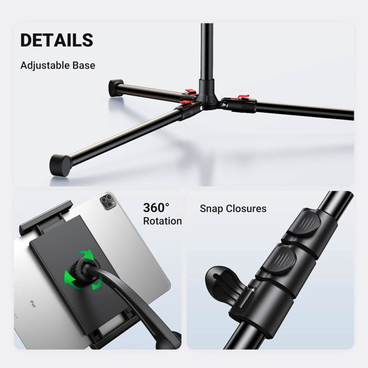 Тримач для телефона UGREEN LP585 Tablet and Phone Tripod Stand (UGR-15647) на малюнкі №5