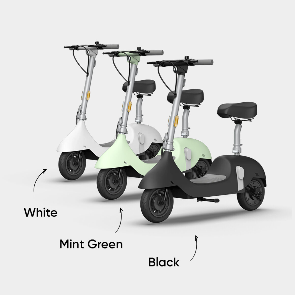 Електросамокат з сидінням OKAI Ceetle PRO EA10C Black 10, 350(900)W, 25Km/h, 10,4Ah, 55Km, 20%, NFC, App, 29kg (EA10C-B) на картинке №5