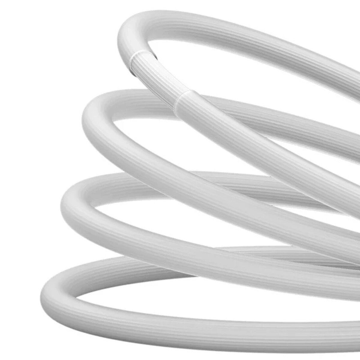 Кабель Baseus CoolPlay Series Fast Charging Cable Type-C to Type-C 100W 2m White (CAKW000302) Фотографія №6 Кабель Baseus CoolPlay Series Fast Charging Cable Type-C to Type-C 100W 2m White (CAKW000302) на малюнкі №6