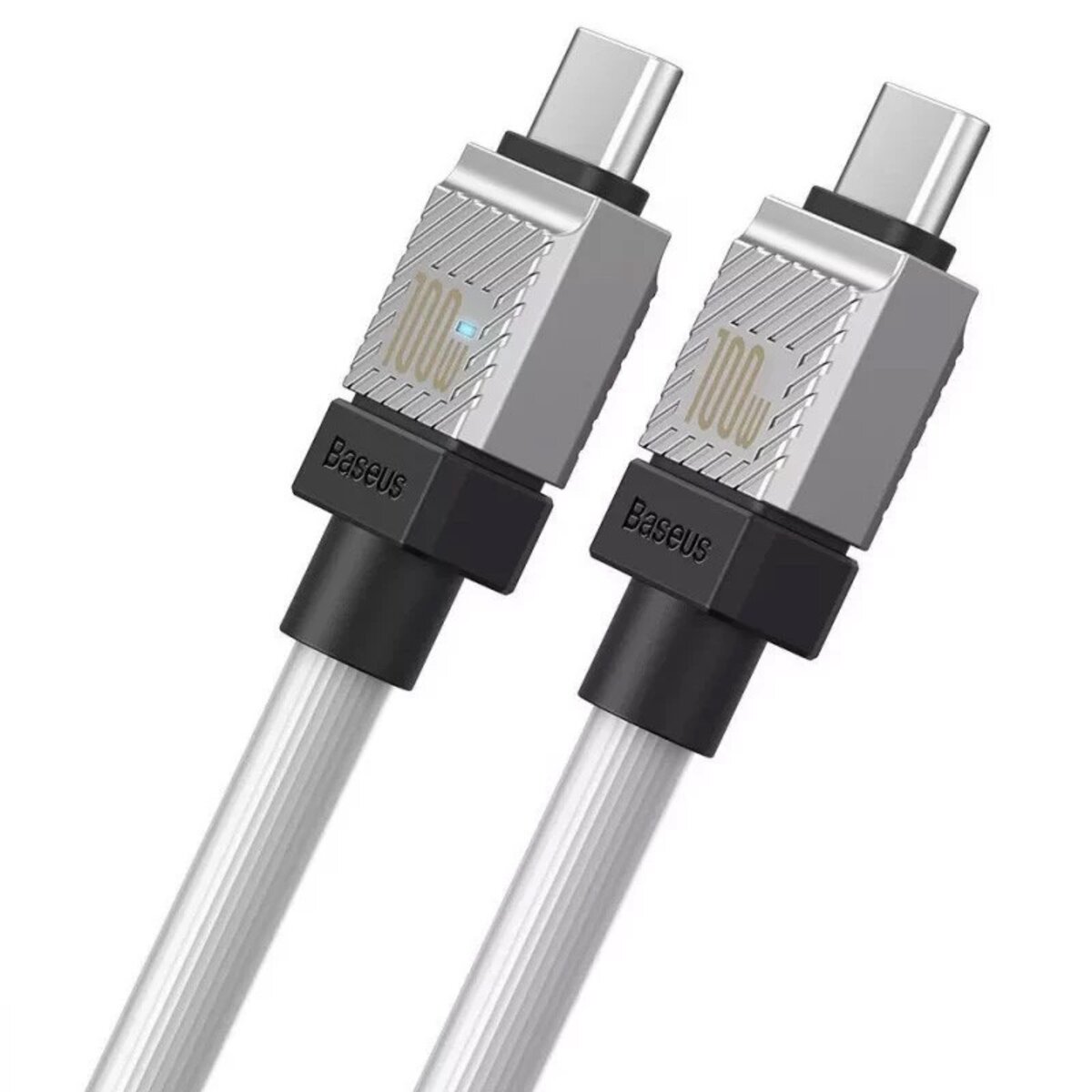 Кабель Baseus CoolPlay Series Fast Charging Cable Type-C to Type-C 100W 2m White (CAKW000302) Фотографія №5 Кабель Baseus CoolPlay Series Fast Charging Cable Type-C to Type-C 100W 2m White (CAKW000302) на малюнкі №5
