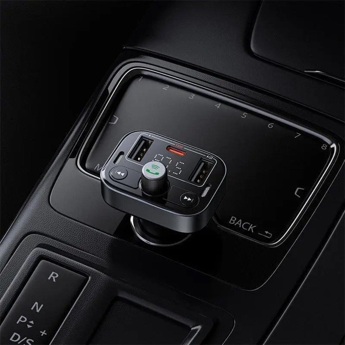 АЗП з FM-модулятором Baseus S-09 Pro Series Car FM Transmitter Cluster Black (C10762200113-00) на картинке №8