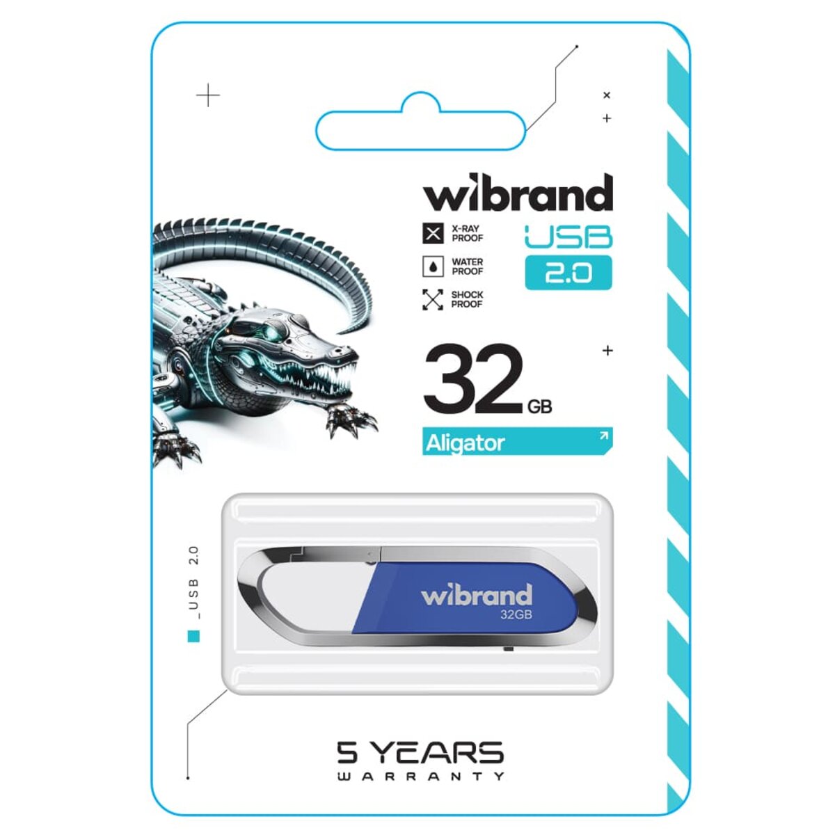 Флеш-накопичувач Wibrand USB 2.0 Aligator 32Gb Blue (WI2.0/AL32U7U) Фото 2 Флеш-накопичувач Wibrand USB 2.0 Aligator 32Gb Blue (WI2.0/AL32U7U) на картинке №2