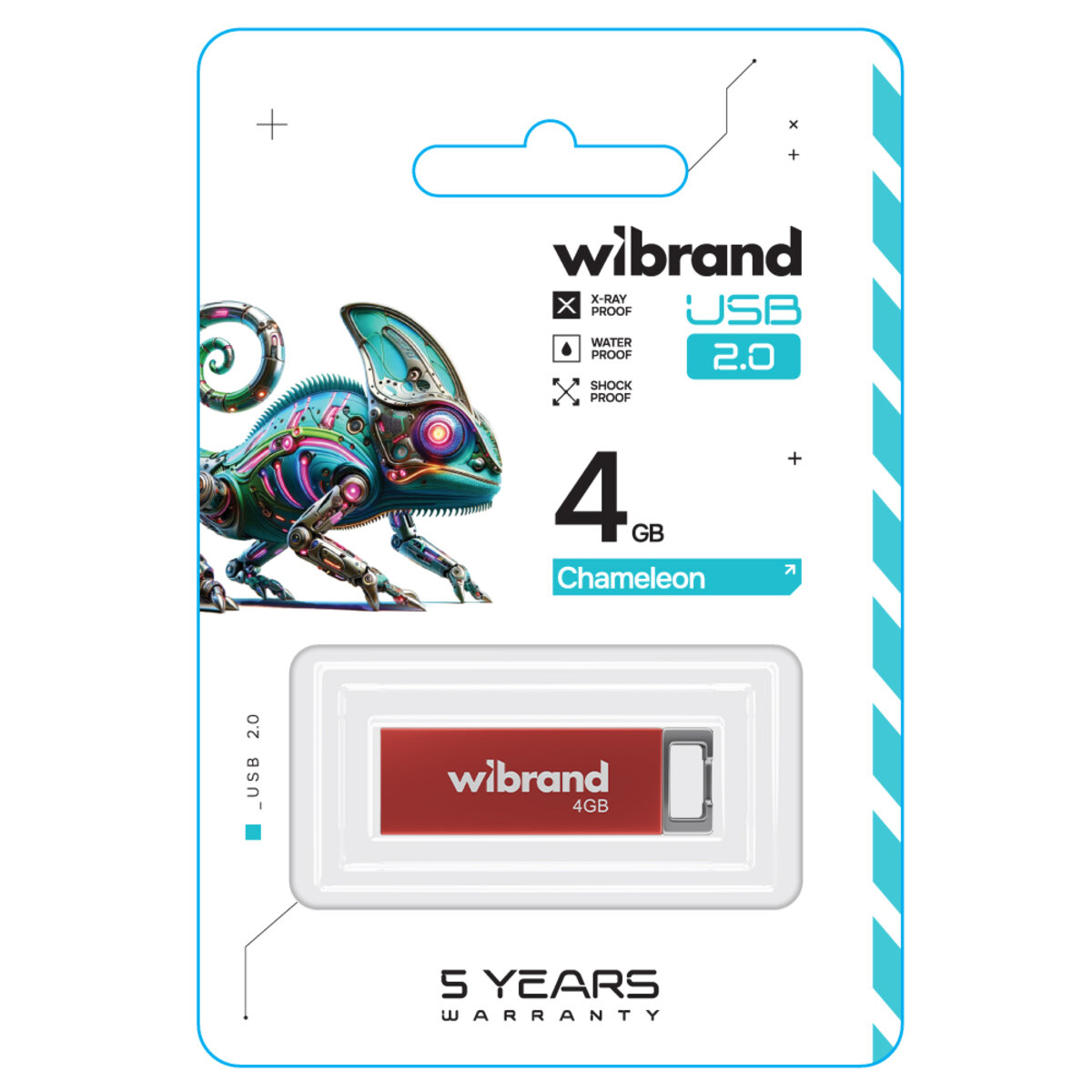 Флеш-накопичувач Wibrand USB 2.0 Chameleon 4Gb Red (WI2.0/CH4U6R) Фото 2 Флеш-накопичувач Wibrand USB 2.0 Chameleon 4Gb Red (WI2.0/CH4U6R) на картинке №2