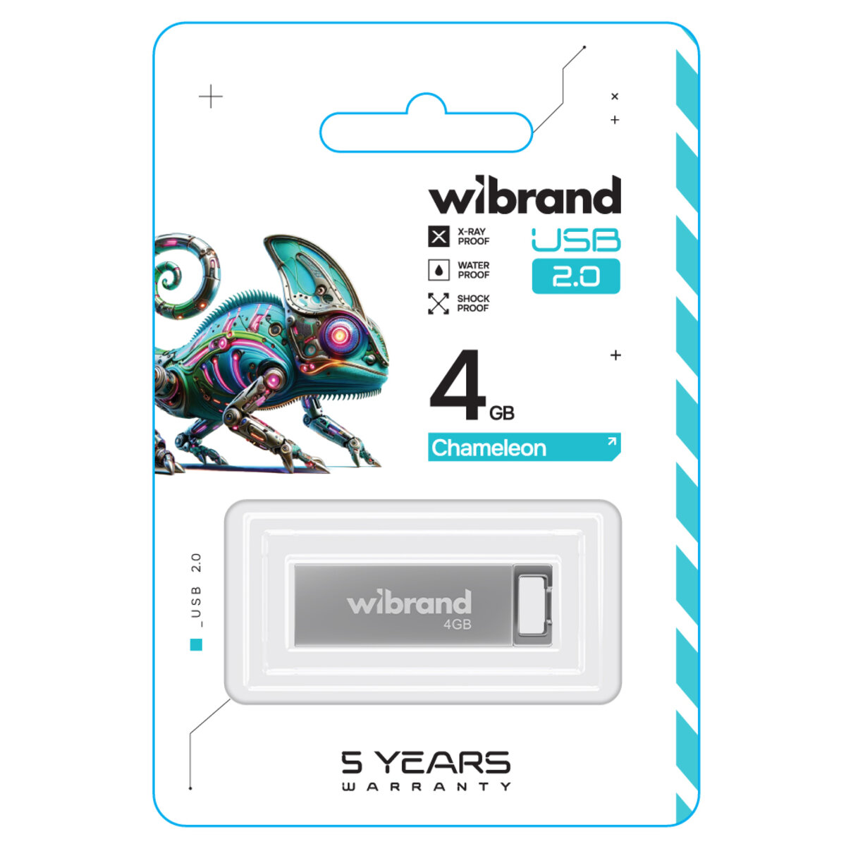 Флеш-накопичувач Wibrand USB 2.0 Chameleon 4Gb Silver (WI2.0/CH4U6S) Фото 2 Флеш-накопичувач Wibrand USB 2.0 Chameleon 4Gb Silver (WI2.0/CH4U6S) на картинке №2
